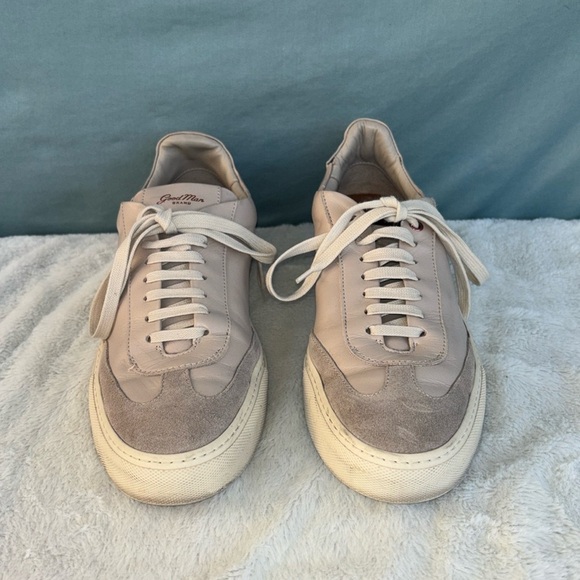 GUC Good Man Brand Legend Court Leather Suede Sneaker‎ Tan Size 11 - Picture 1 of 9